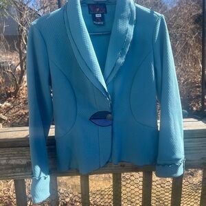 Vintage Red Rover Polartec Fleece Jacket XXS Long sleeved Double Shawl Collar
